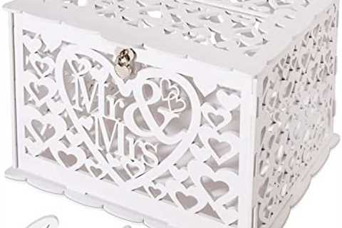 GLM Wedding Card Box With Lock and Key, Card Box for Wedding, Rustic Wedding Decorations for..