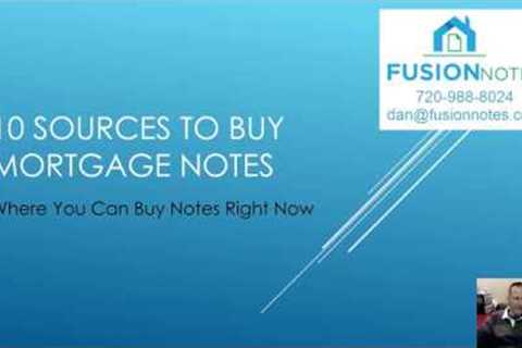 Where To Buy Mortgage Notes