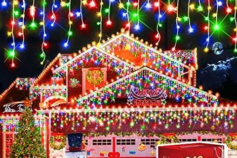 Christmas Lights Outdoor Decorations Multicolor 66FT 640 LED 8 Lighting Modes Curtain Fairy Lights..