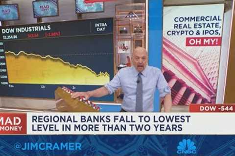 Cramer open minded on the banks because his charitable trust just doesn''t have enough