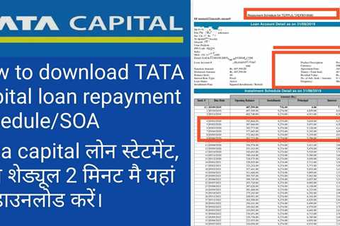 TATA Capital loan statement online download . tata capital personal loan