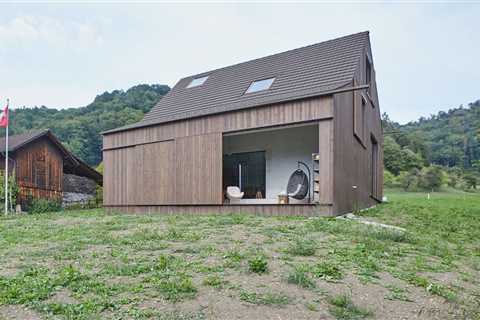 It Looks Like a Barn—But This Country Home in Switzerland Takes a Hard Turn Inside