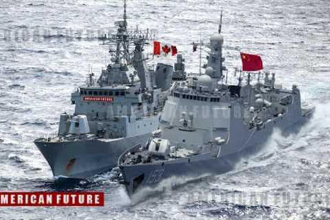 Brutally! Canada-US warships hits by 5 China warships in Taiwan strait