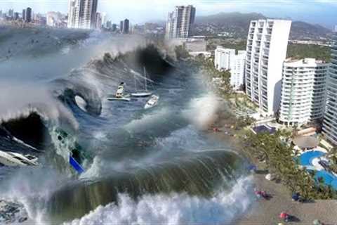 2 minutes ago in California, USA! Flash floods and tsunami wipe out homes in Ventura