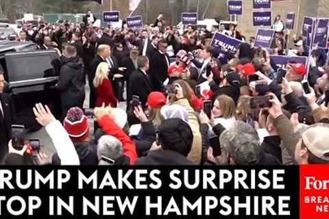 BREAKING NEWS: Trump Pays Surprise Visit To Supporters In New Hampshire Amidst Primary Voting