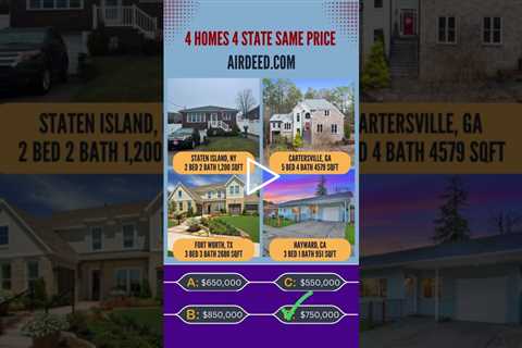 4 Homes For Sale 4 States Same Price | Airdeed Homes