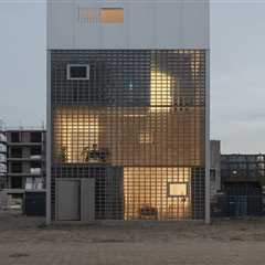 A Gazillion Glass Blocks Balance Light and Privacy at This Slender Prefab Home in Amsterdam