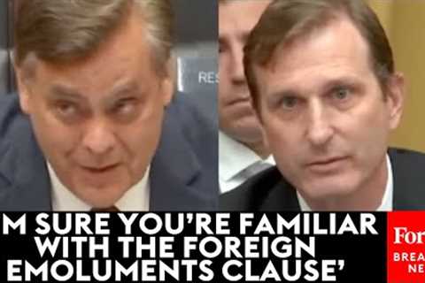 Dan Goldman Grills Jonathan Turley About Legality Of Trump''s Dealings With Foreign Governments
