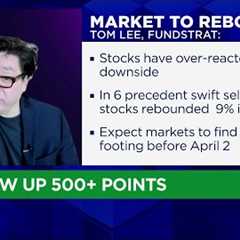 There''s a high likelihood a tariff solution is coming, says Fundstrat''s Tom Lee